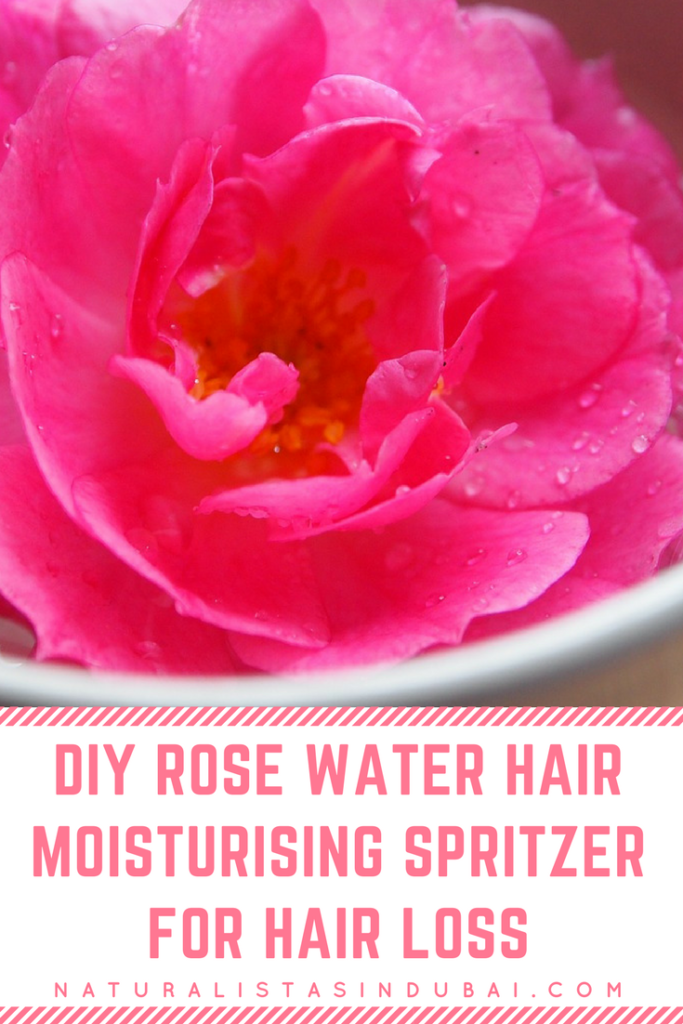 DIY Rose Water Hair Moisturising Spritzer for Hair Loss